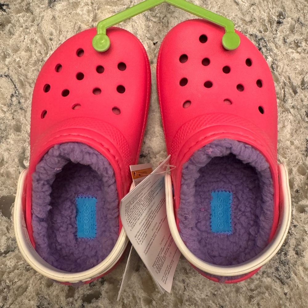 CROCS Pink and Purple Slippers with Ventilation and Slip-On Style
